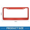 Unique Bargains Aluminium Alloy License Plate Holder Durable Mirror Polished Red - 3 of 4
