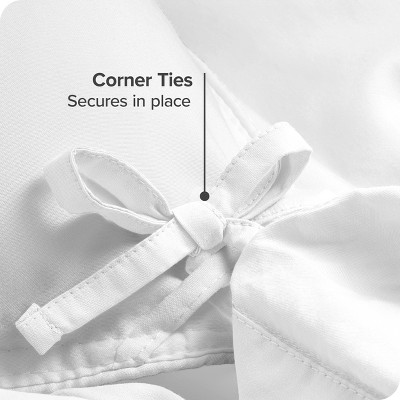 White Organic Cotton Percale Full/Queen Duvet Cover Set