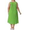 Agnes Orinda Women's Plus Size Elegant Texture V-Neck Sleeveless Pleated Back Midi Dress - 4 of 4