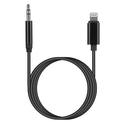 iMountek"Lightning to 3.5mm Aux Adapter for iPhone 13/12/11/XR/XS/X/8/7/6 Plus, iPad, iPod Touch"Black
