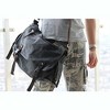 Vintage Canvas Messenger Bag Large Book Laptop Shoulder Bag New (Black, X-Large) - 3 of 4