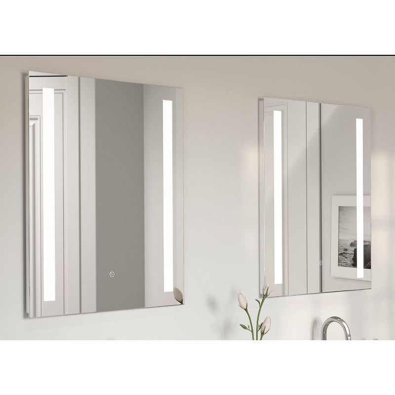 Single Frameless Fixed Color Temp LED Wall Mirror with Anti Fog Glass - Tosca, 4 of 6