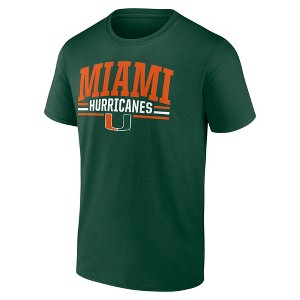 NCAA Miami Hurricanes Men's Bi-Blend T-Shirt - Green - 1 of 3