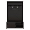 CAVINAS Coat Rack with Storage Bench and Shoe Rack Modern Hall Tree with Top Shelves and 5 Hooks for Foyer - 3 of 4