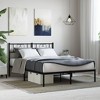 vidaXL Metal Bed Frame with Headboard - Elegant Black Steel Bed Frame - image 2 of 4