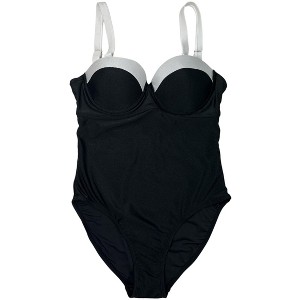 Betsey Johnson Womens' One-Piece V-Neck, Bandeau or Underwire Swimsuits - 1 of 4