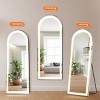 GlasFlength Full Length Mirrors Full Length Mirrors Multi Position Reflection Accent For Modern Living Spaces, Silver, 71.3"*26.8"*1.9" - 2 of 4