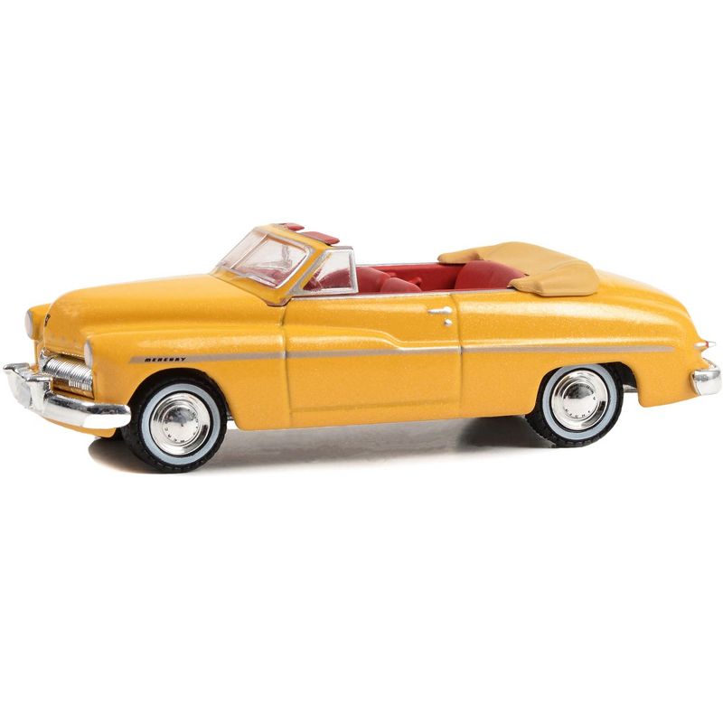 1949 Mercury Eight Convertible Yellow Metallic with Red Interior "Vintage Ad Cars" Series 9 1/64 Diecast Model Car by Greenlight, 2 of 4