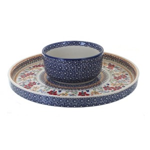 Blue Rose Polish Pottery N007 Manufaktura Dual Dish - 1 of 3