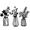 3pcs Plant Flowers Wall Decor,Minimalist Hanging Wall Art For Kitchen Outdoor Bedroom Dining Room - 4 of 4