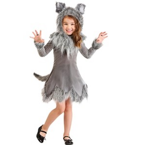 HalloweenCostumes.com Girls Wolf Costume for Toddlers - 1 of 3