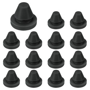 Unique Bargains Rubber Corrosion-Resistant Silicone Snap-in Locking Hole Plugs Black - 1 of 4