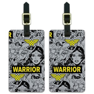 Wonder Woman Warrior Pattern Luggage ID Tags Set of 2 - 1 of 4