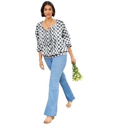 Woman Within Plus Size Pintuck Shirt