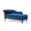 Aijia 60" Velvet Storage Chaise Lounge - 2-in-1 Tufted Bench with Solid Wood Legs, Nailhead Trim & Pillow, 300lb Capacity for Bedroom/Living Room - 2 of 4
