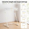 FurnitureR Folding Side Table, Multi - functional Collapsible Table with Adjustable Design, Space - Saving for Living Room, White - 4 of 4