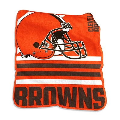 Cleveland Brown Football Infant Crib Fleece Blanket With a 