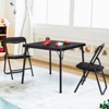 5-Piece Foldable Table & Chair Set: Metal-Frame Portable Upholstered Card Table with Foldable Kids Activity Set for Dining/Play/Living Rooms - 2 of 4