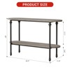 Entryway Table, 43.3" Long Console Table with Storage, 2 Tier Wood Console Table - 3 of 4