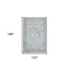 Gray Blue And Ivory Medallion Area Rug - 3 of 4