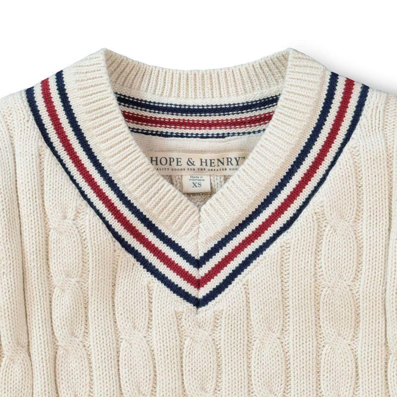 Hope & Henry Boys' Organic Tennis Sweater, Kids, 3 of 8