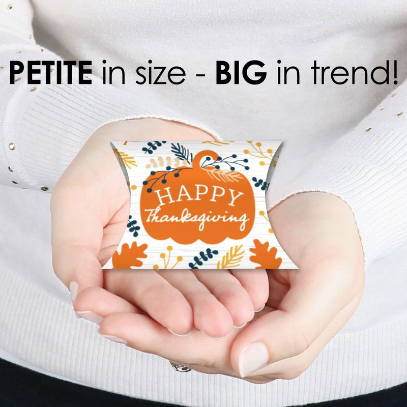 Big Dot of Happiness Happy Thanksgiving - Favor Gift Boxes - Fall Harvest Party Petite Pillow Boxes - Set of 20, 3 of 9