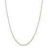 Black Bow Jewelry 1.1mm, 14k Rose Gold, Diamond Cut Solid Ropa Chain Necklace - 3 of 4