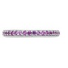 SHINE by Sterling Forever Sterling Silver Thin Rainbow CZ Band Ring - 3 of 3