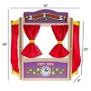 Toy Time Kids' Wooden Tabletop Puppet Theater With Curtains, Blackboard, and Clock - 26" x 30" - 2 of 4