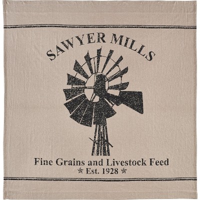 Sawyer Mill Charcoal Windmill Shower Curtain 72x72 VHC Brands
