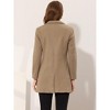 INSPIRE CHIC Women's Regular Fit Notched Lapel Long Sleeve Buttoned Classic Coat - 4 of 4