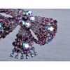 Anna-Kaci Silvery Tone Shine Fuchsia Rose Pink Crystal Rhinestones Bow Brooch Pin - Multicolor - 4 of 4