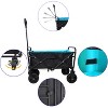Collapsible Foldable Beach Wagon,Wagon Carts with Wheels folding,Utility Grocery Lounge Wagon for Sand Camping Sports Shopping Outdoor - 4 of 4