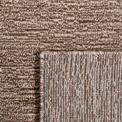 Handmade Brown Wool Shag Rectangular Area Rug 3' x 5'