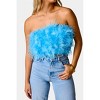 Women's Fancy Strapless Feather Crop Top - BUDDYLOVE - image 2 of 4