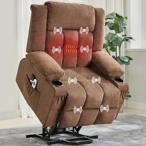 Coucheta Power Lift Recliner with Massage & Heat -  USB  Charging, 350 lb Capacity, Cup Holders - 1 of 4