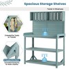 YOOCOZZ  65" Rustic Potting Bench with Shelves and Side Hook - 3 of 4