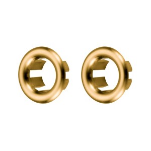 WOWOW 1.2 in. ABS Sink Basin Trim Overflow Cover Insert in Hole Round Caps in Brushed Nickel - 1 of 4