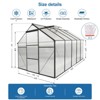 CAVINAS 6x8 ft Polycarbonate Greenhouse with Raised Base and Anchor Aluminum Heavy Duty Walk-in Greenhouses for Backyard - 3 of 4