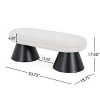 Modern Oval Upholstered Dining Bench,Fabric Bedroom End of Bed Bench,Console Bench with Iron Legs for Entryway Or Dining Room-Coolbibila - 4 of 4