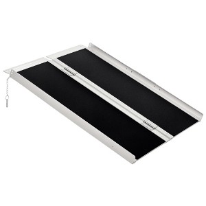 HOMCOM Aluminum Portable Skidproof PVC Folding Wheelchair Ramp, 3' - 1 of 4