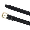 CTM Women's Leather Adjustable Belt with Statement Buckle - 2 of 4