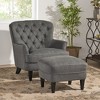 Accent Chair With Ottoman, Nailhead Trim Barrel Chair And Footrest, Comfy,32.50'' x 34.75'' x 34.50''(2.71*2.90*2.88ft) - 3 of 4