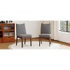 Okak Modern Minimalist Dining Chairs Set of 2 ,Smooth Wide Upholstery & Rubberwood Legs, Cosy Kitchen Chairs for Living Room & Apartment - 3 of 4