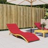 vidaXL Sun Lounger Cushion Red Oxford fabric, Foam fiber - 2 of 4