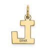 Black Bow Jewelry 14k Yellow Gold, Amanda Collection, Small Block Initial L Pendant - 3 of 4