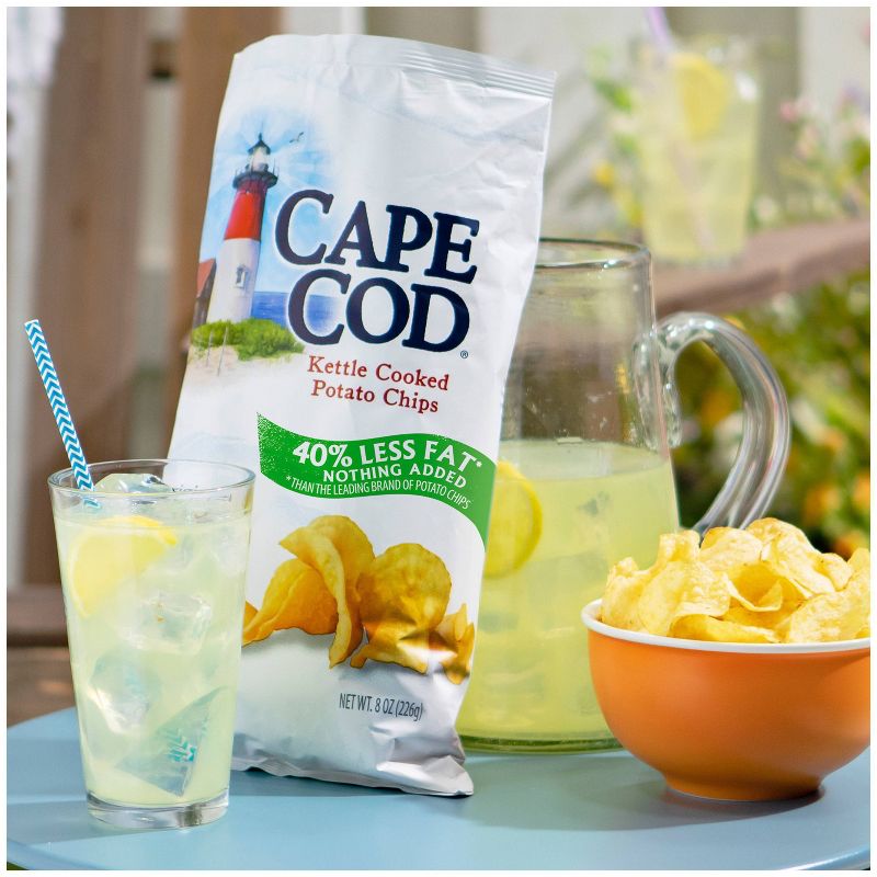 Cape Cod Potato Chips Less Fat Original Kettle Chips - 8oz, 3 of 10