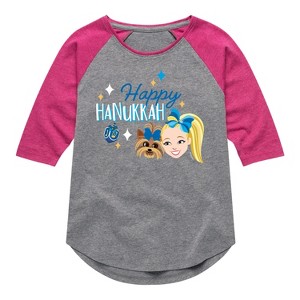 JoJo Siwa Happy Hanukkah  - Athletic Heather/Fuchsia - 4T - 1 of 3