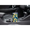 Elanze Designs 20 oz Stainless Steel On the Go Insulated Travel Tumbler With Push Top Lid, Citrus Lemon Pattern Blue - 3 of 4