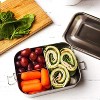 Attop Stainless Steel Lunch Box, Leak-Proof Metal Bento Box with 3 Compartments, 24 Ounce Lunch Box, BPA Free, Bonus 50ml Sauce Container - 3 of 4